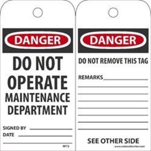 Nmc TAGS, DANGER DO NOT OPERATE RPT2C